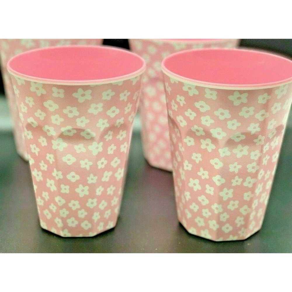 Spritz Melamine Daisy Cup 2 Pack Collectible BPA Free Dishwasher Safe #P1025